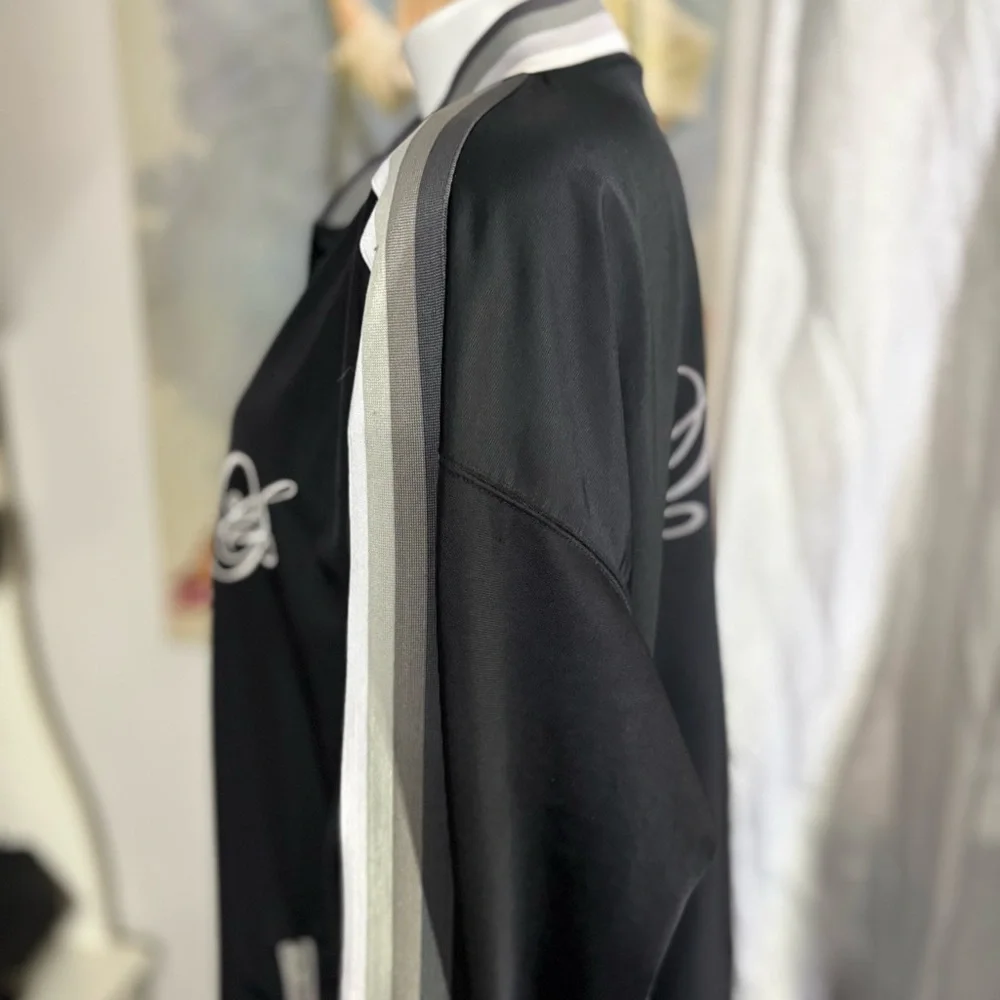 South Pole Black and White Bomber Jacket with Logo